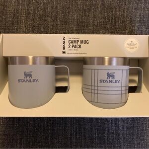 Stanley Blue and Plaid Camp Mug Set